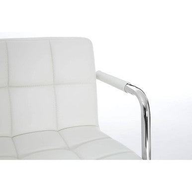 Starz White Leather Effect Bar Chair
