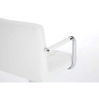 Starz White Leather Effect Bar Chair