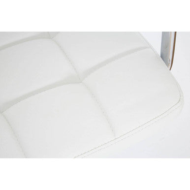 Starz White Leather Effect Bar Chair