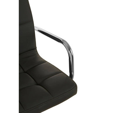 Starz Grey Leather Effect Bar Chair