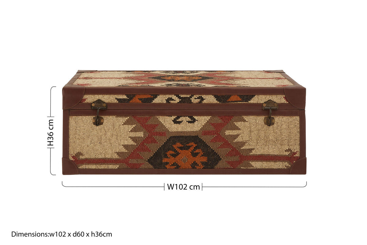Aztec Multi Print Coffee Table Trunk