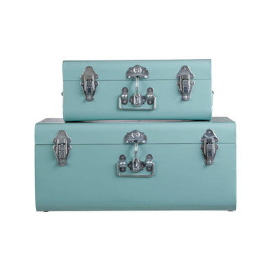 Parley Set Of Two Green Storage Trunks