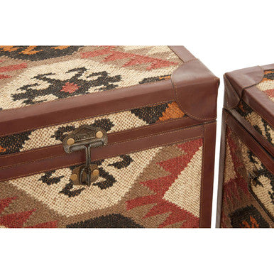 Aztec Set Of Two Side Table Trunks