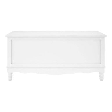 White and Natural Storage Rectangular Coffee Table with 3 Drawers, Weymouth