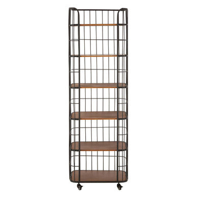 New Foundry Wood and Metal 6 Tier Shelf Unit