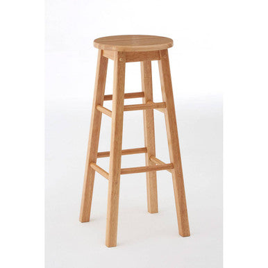 Selby Natural Tropical Hevea Wood Tall Bar Stool