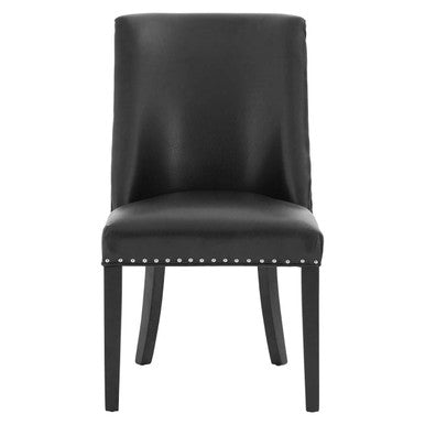 Rodeo Black Leather Effect Dining Chair