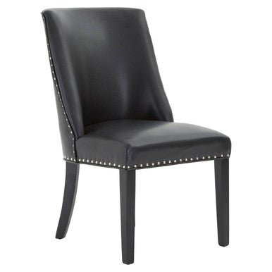 Rodeo Black Leather Effect Dining Chair - image 3