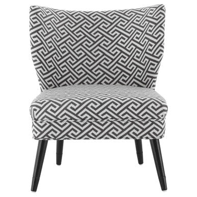 Chair with geometric pattern on a white background