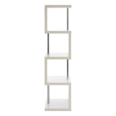 Maze 4 Tier White Gloss Shelf Unit