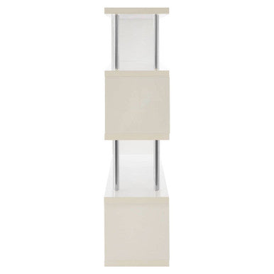 Maze 4 Tier White Gloss Wide Shelf Unit