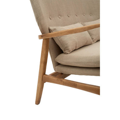 Stockholm Birch Wood Frame 2 Seat Sofa
