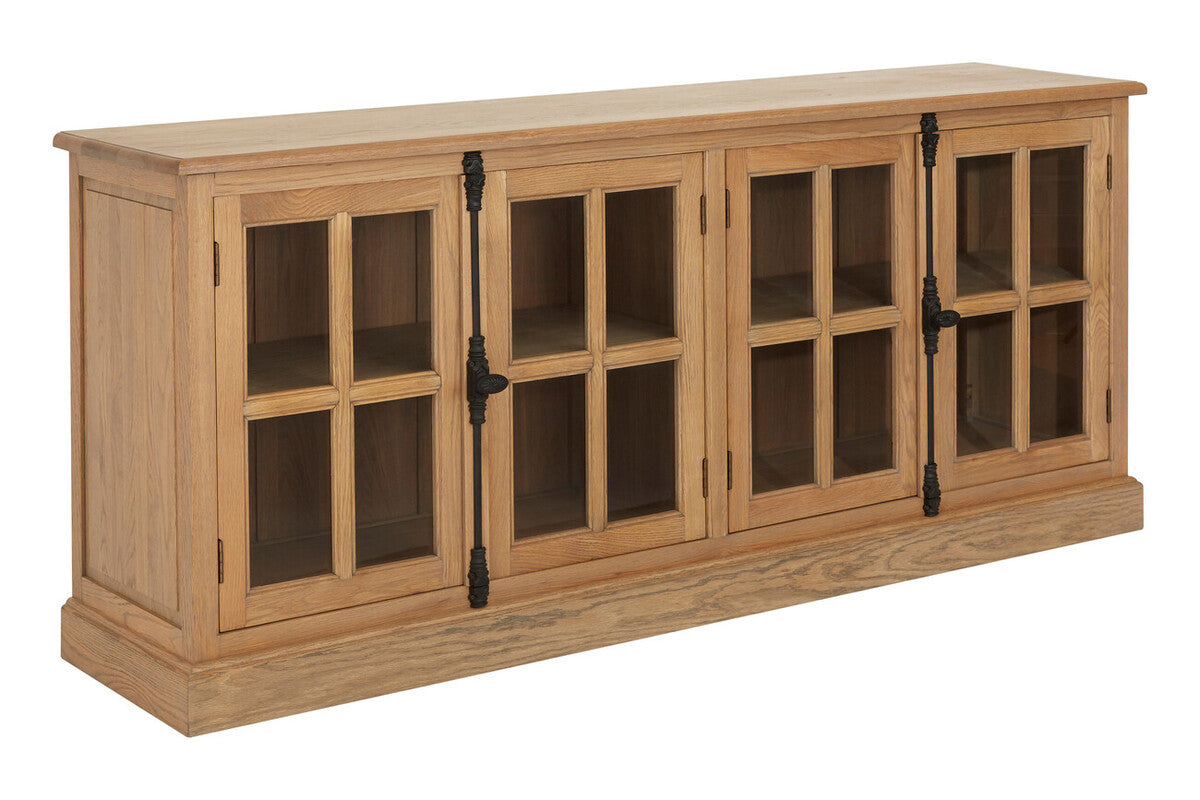 Lyon Oak Wood Sideboard with Washed Grey Finish