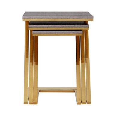 Pacific Faux Snake Skin Nest Of 3 Tables