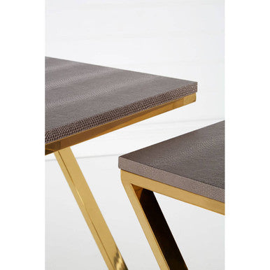 Pacific Faux Snake Skin Nest Of 3 Tables