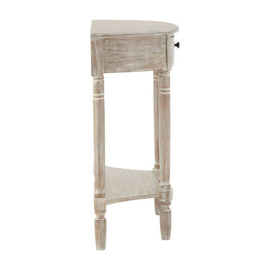 Heritage Natural Wash Half Moon One Drawer Console Table - image 2