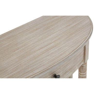 Heritage Natural Wash Half Moon One Drawer Console Table - image 4