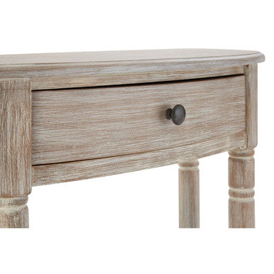 Heritage Natural Wash Half Moon One Drawer Console Table - image 5