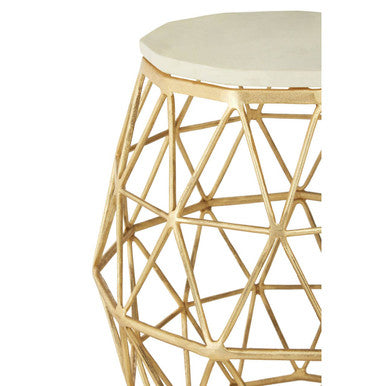 Templar Marble and Gold Finish Side Table - image 3