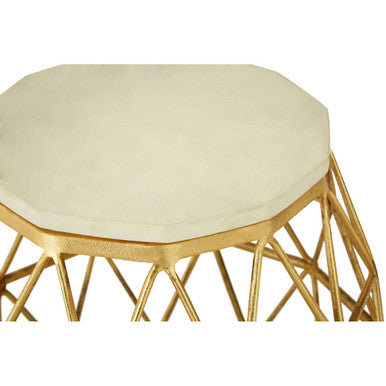 Templar Marble and Gold Finish Side Table - image 4