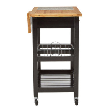 Harlow Glenn Wide Kitchen Trolley with Granite Top - image 4