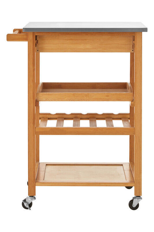 Harlow Bamboo One Drawer Kitchen Trolley