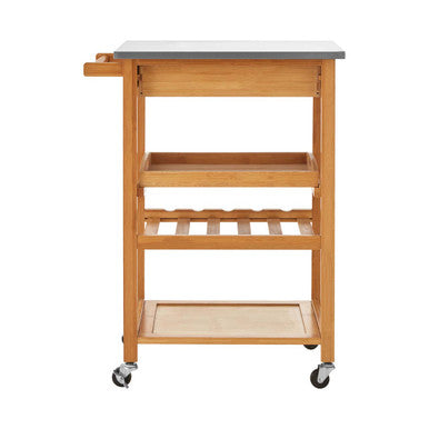 Harlow Bamboo One Drawer Kitchen Trolley - image 1