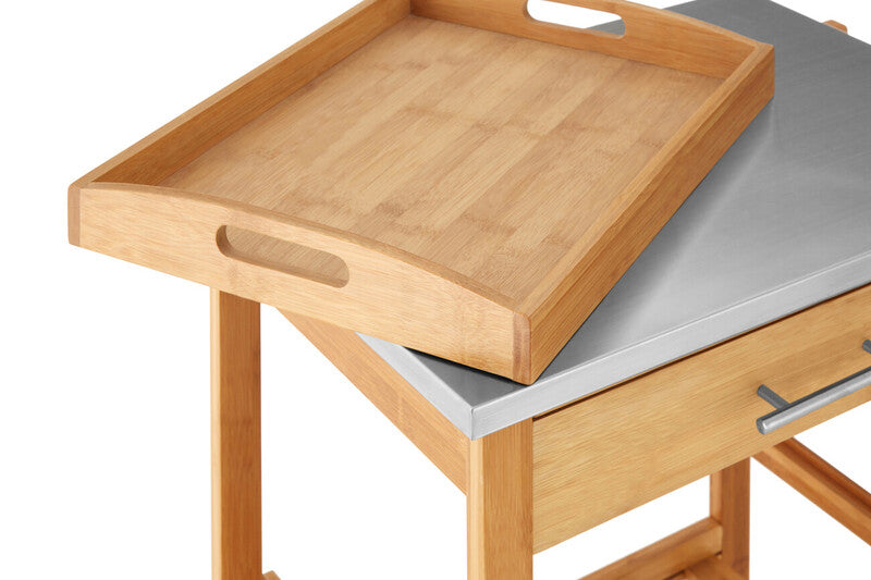 Harlow Bamboo One Drawer Kitchen Trolley