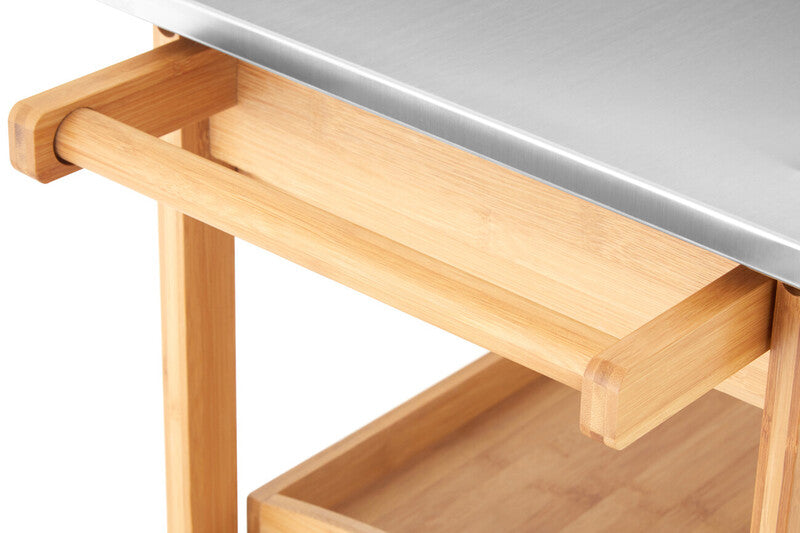 Harlow Bamboo One Drawer Kitchen Trolley