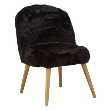 Cabaret Black Fur Effect Chair