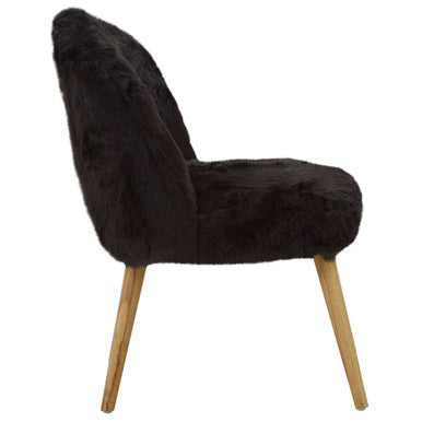 Cabaret Black Fur Effect Chair