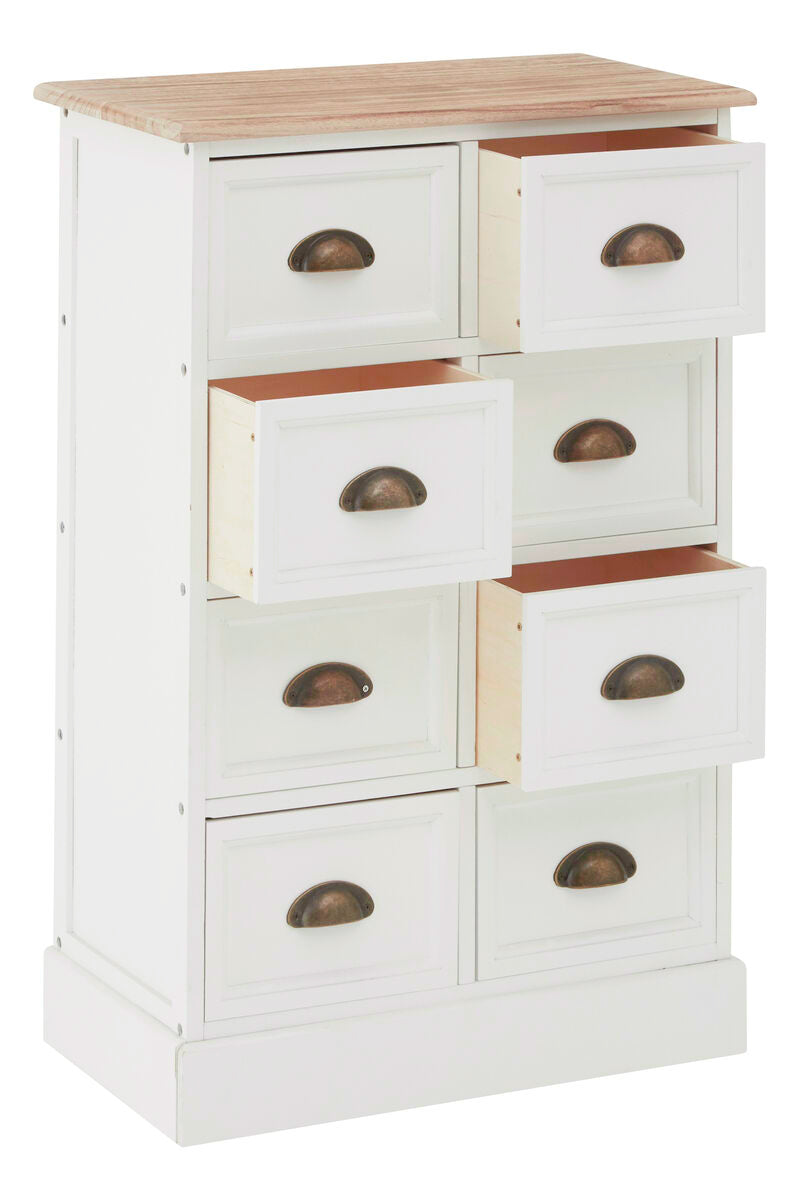 Austin White 8 Drawers Chest
