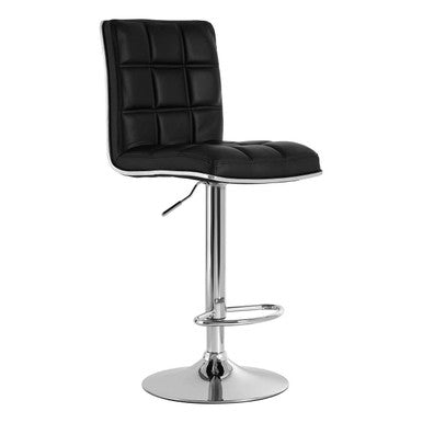 Tavor Black Faux Leather Bar Chair