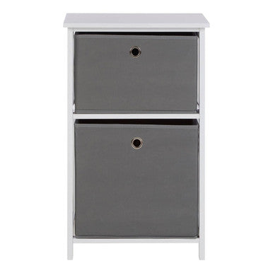 Lindo 2 Grey Fabric Drawers Cabinet - image 1