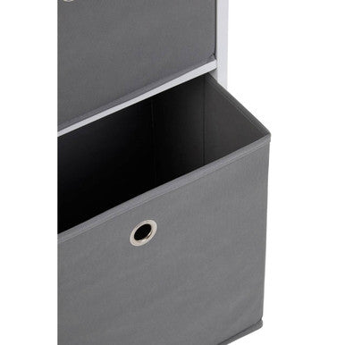 Lindo 2 Grey Fabric Drawers Cabinet