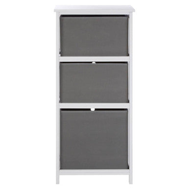 Lindo 3 Grey Fabric Drawers Cabinet