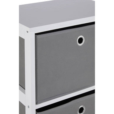 Lindo 4 Grey Fabric Drawers Cabinet