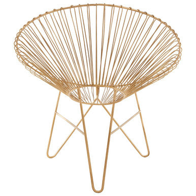 Templar Gold Wire Frame Occasional Chair