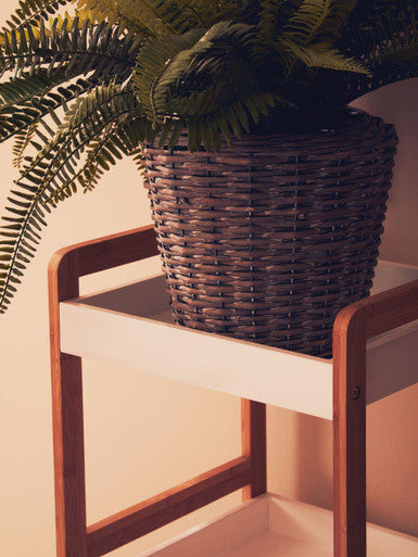 Nostra Four Tier White And Natural Shelf Unit