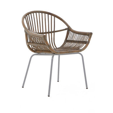 Lagom Grey Wash Natural Rattan Chair