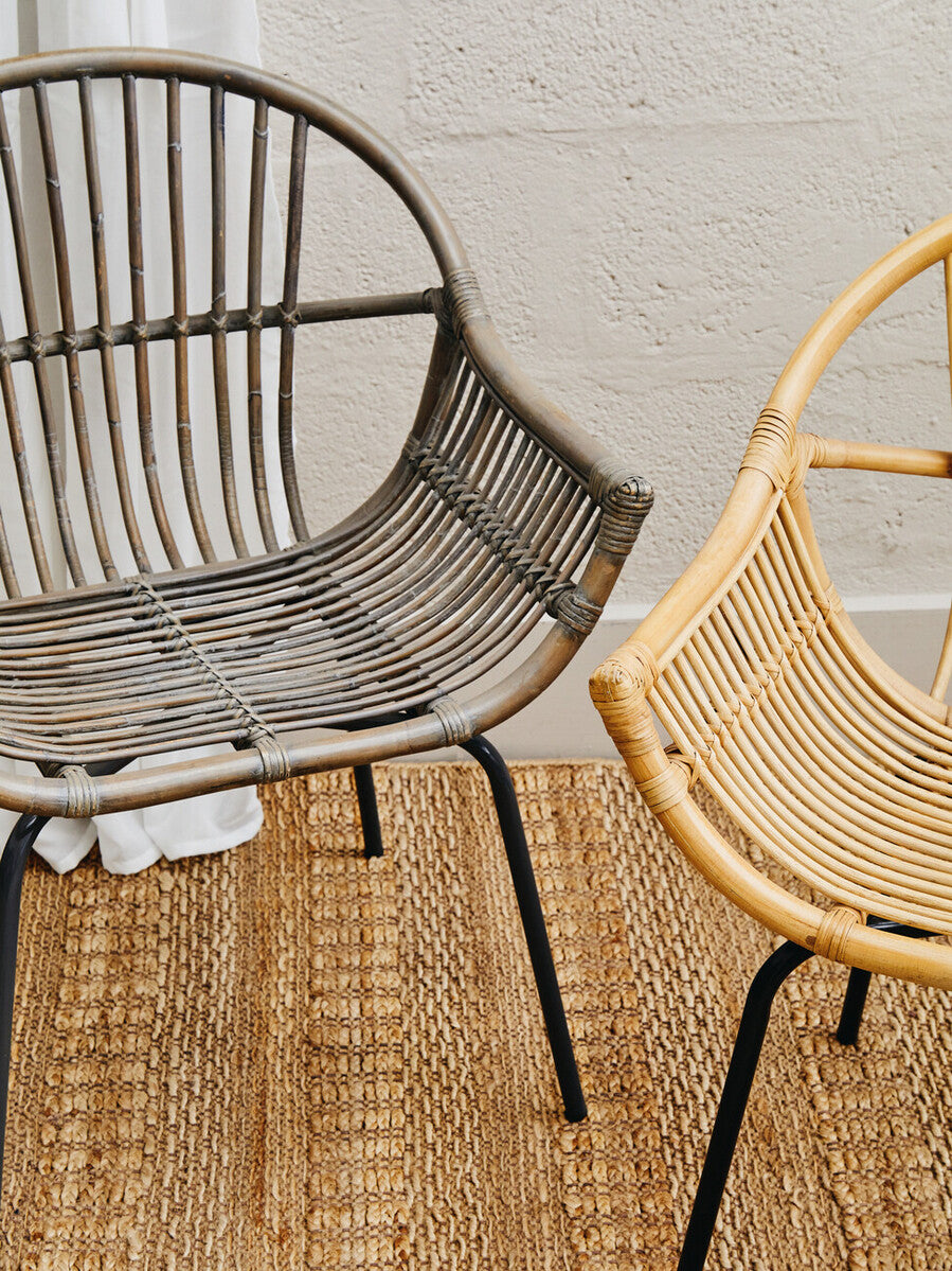 Lagom Grey Wash Natural Rattan Chair
