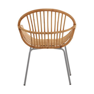 Lagom Natural Rattan Grey Metal Chair