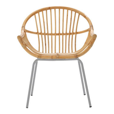 Lagom Natural Rattan Grey Metal Chair