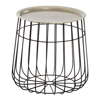 Templar Silver And Black Wire Detail Side Table - image 2