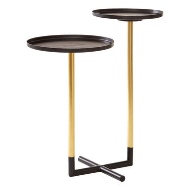 Halle Black and Gold 2 Tier Side Table - image 4