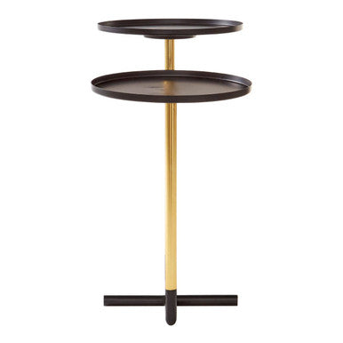 Halle Black and Gold 2 Tier Side Table - image 5