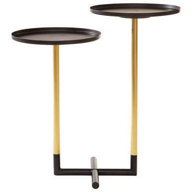 Halle Black and Gold 2 Tier Side Table - image 2