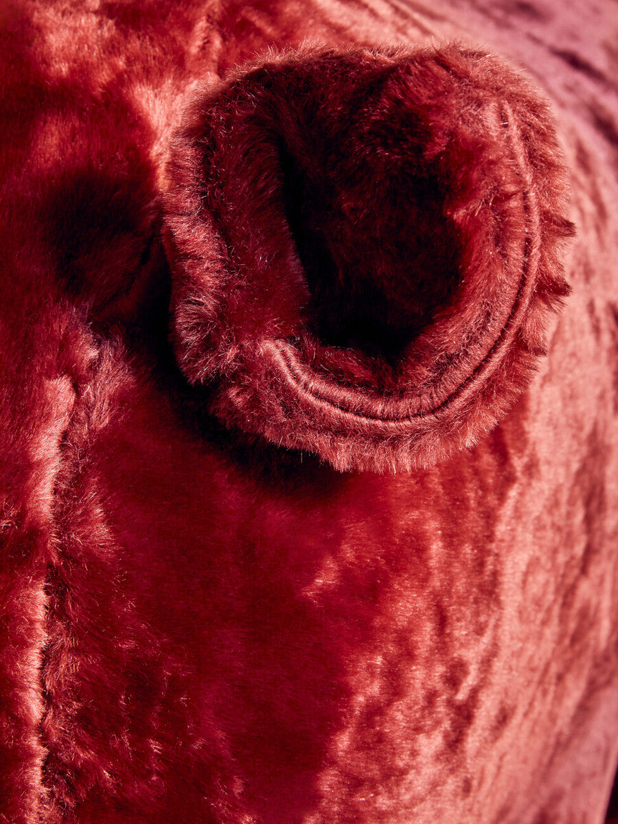 Jungle Safari Kids Maroon Rhino Animal Stool