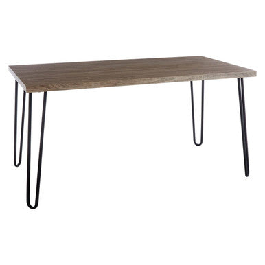 Borough Veneer Top And Metal Legs Dining Table