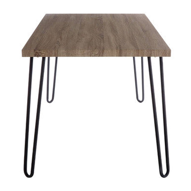 Borough Veneer Top And Metal Legs Dining Table